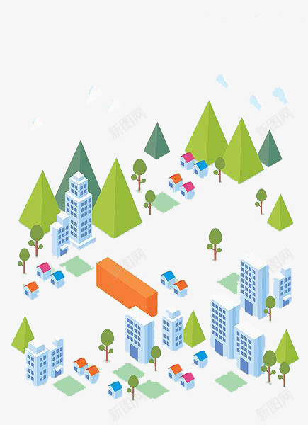 图像城镇建筑房子树山png免抠素材_新图网 https://ixintu.com 图像 城镇 建筑 房子 树山