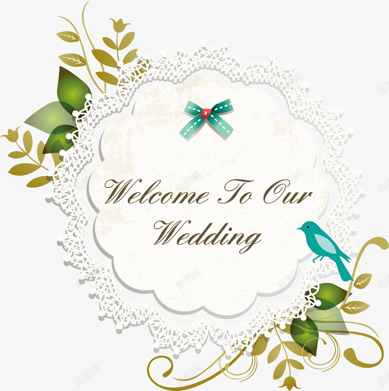 婚礼指示矢量图ai免抠素材_新图网 https://ixintu.com 婚礼 婚礼指示 小鸟 淡雅 清新 花 矢量图