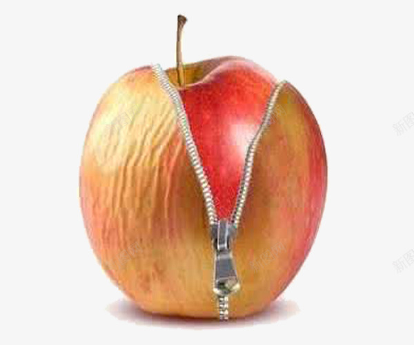 苹果的蜕变png免抠素材_新图网 https://ixintu.com 抗衰老 拉拉链 拉链 苹果 食物