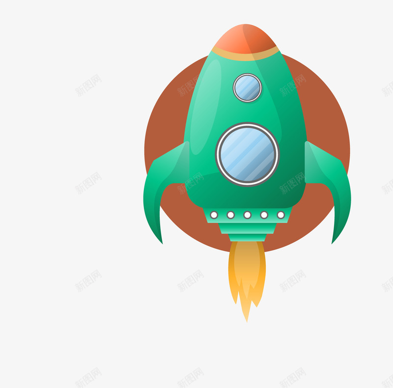 手绘卡通绿色小火箭图标png_新图网 https://ixintu.com 促销降价图标 加速 动漫 动画 卡通太空船 发射 可爱太空船 火箭 科技 蓝色小火箭