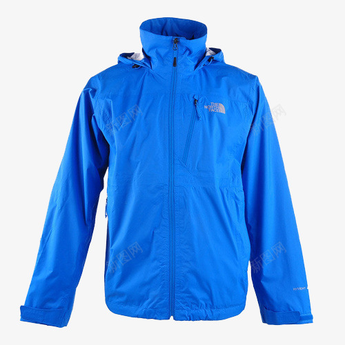 THENORTHFACE北面男士冲锋衣png免抠素材_新图网 https://ixintu.com 蓝色外套 防风服