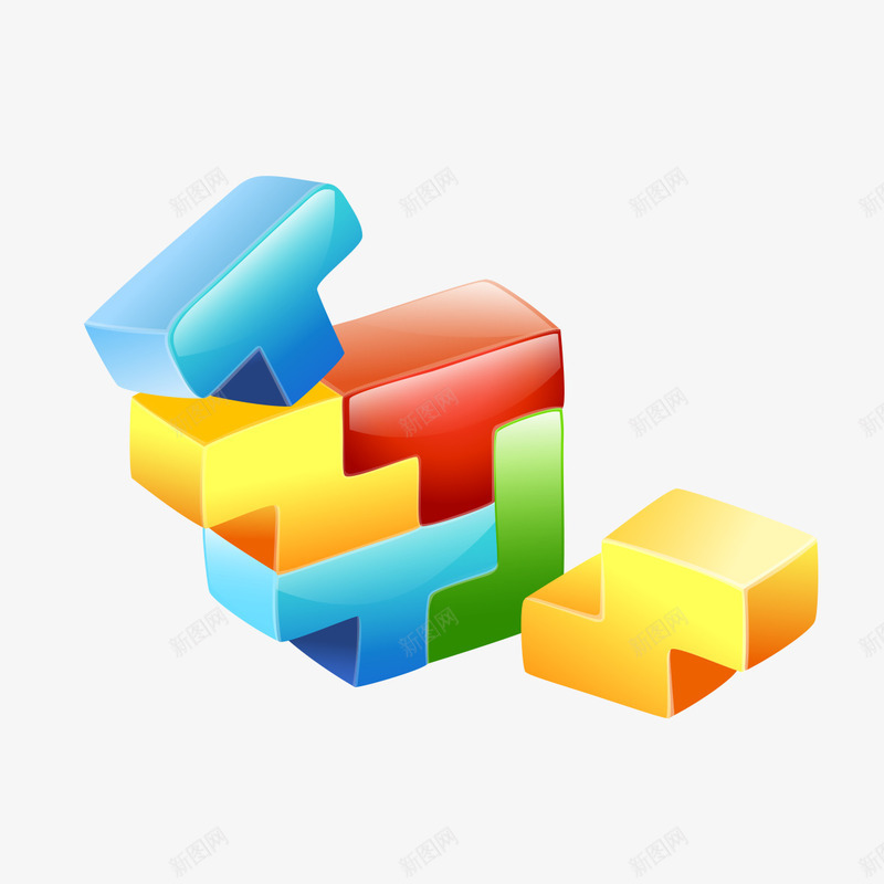 彩色积木游戏png免抠素材_新图网 https://ixintu.com 俄罗斯 彩色 积木 积木游戏