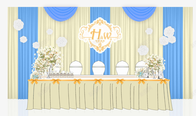 素雅婚礼布置装饰png免抠素材_新图网 https://ixintu.com 喜庆 婚庆 婚礼元素 婚礼布置 素雅婚庆