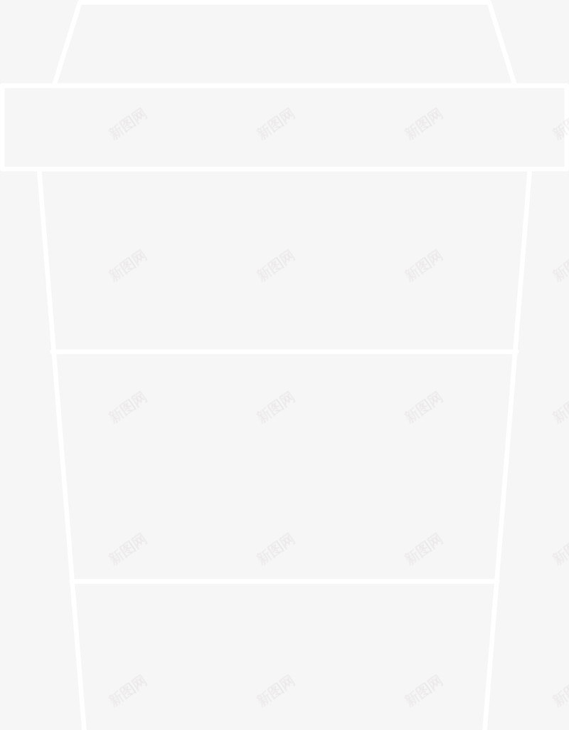 极简白色线条咖啡简笔画png免抠素材_新图网 https://ixintu.com 便携杯 咖啡 咖啡杯 咖啡简笔画 外带杯 简笔画
