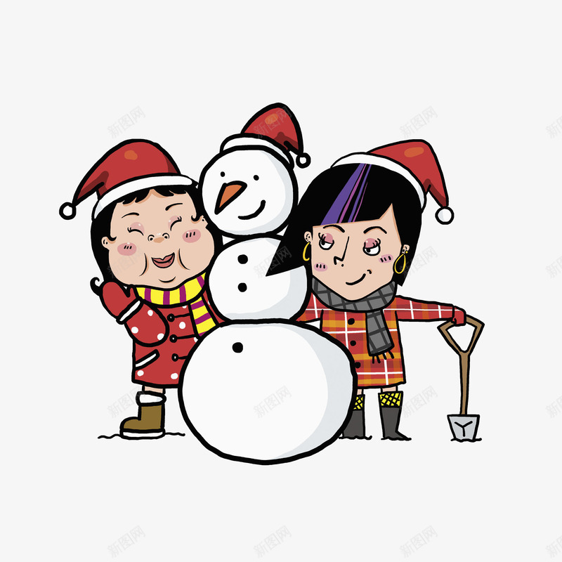 雪人与小孩png免抠素材_新图网 https://ixintu.com 严冬 严寒 冬天 冬天的人 冬季 冷 卡通人 堆雪人 寒冬 寒冬腊月 寒冷 雪人 雪地