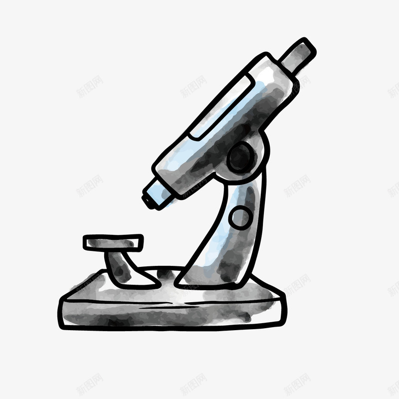 生物科研工具显微镜矢量图ai免抠素材_新图网 https://ixintu.com 卡通手绘 实验 显微镜 生物科研 研究 矢量图