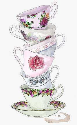 手绘陶瓷精美器具png免抠素材_新图网 https://ixintu.com 器具 手绘 碎花 精美 陶瓷