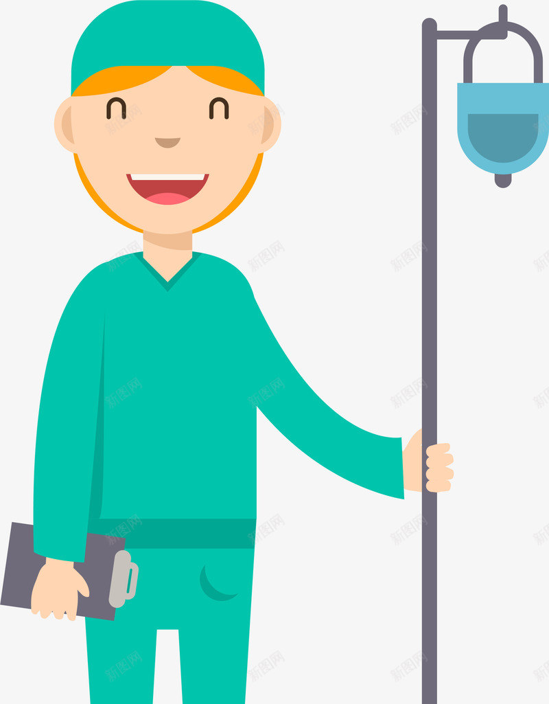 微笑卡通护士护工png免抠素材_新图网 https://ixintu.com 5月8号 世界微笑日 幸福 开心 微笑护工 护士 笑容