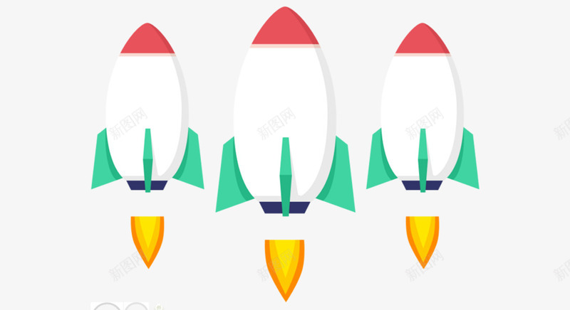 白色火箭绘画png免抠素材_新图网 https://ixintu.com 卡通 彩绘 火箭 飞行
