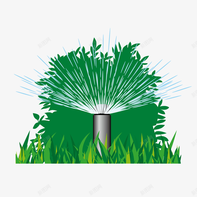 洒水器png免抠素材_新图网 https://ixintu.com 洒水器 绿色 草地