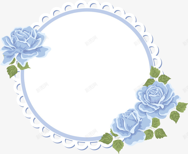 淡雅紫花装饰边框png免抠素材_新图网 https://ixintu.com 淡雅 紫花边框 花朵 装饰边框