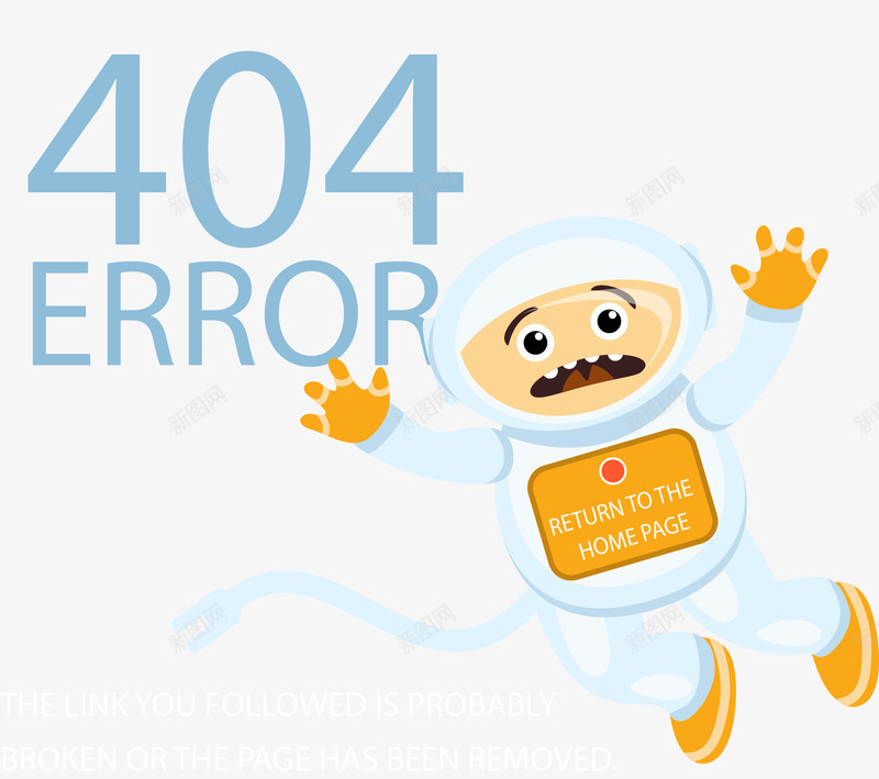卡通404页面矢量图ai免抠素材_新图网 https://ixintu.com 404 卡通 页面 矢量图