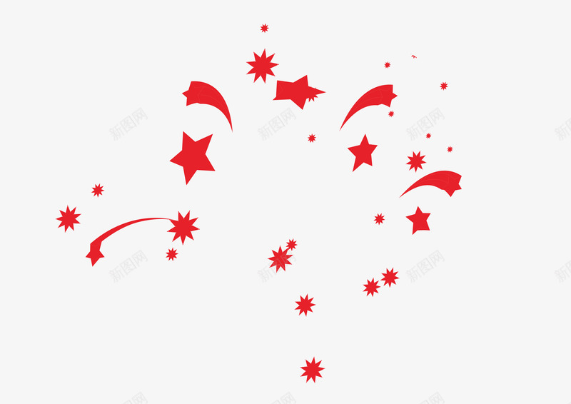 红色立体星星png免抠素材_新图网 https://ixintu.com 免费png 免费png图片 插图 星星 立体星星