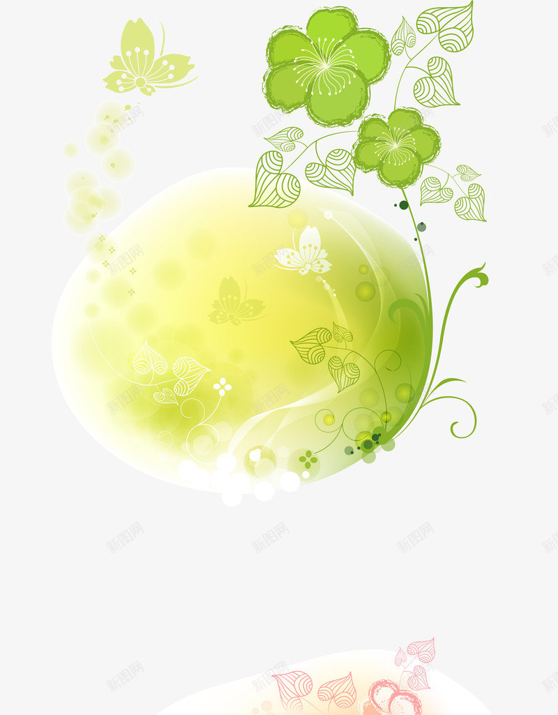 4款淡雅梦幻花卉花纹png免抠素材_新图网 https://ixintu.com 梦幻 淡雅 矢量素材 花卉 花纹