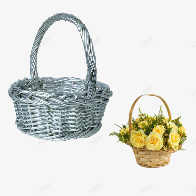 手编篮子花篮png免抠素材_新图网 https://ixintu.com 工艺 工艺品 手工 手工艺 手编 手编篮子 竹篮 竹篮子 精致