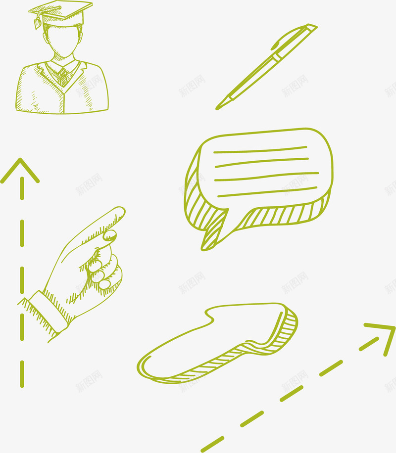 未来路程的规划矢量图ai免抠素材_新图网 https://ixintu.com 博士 卡通 手指 方向 规划 路标 钢笔 矢量图