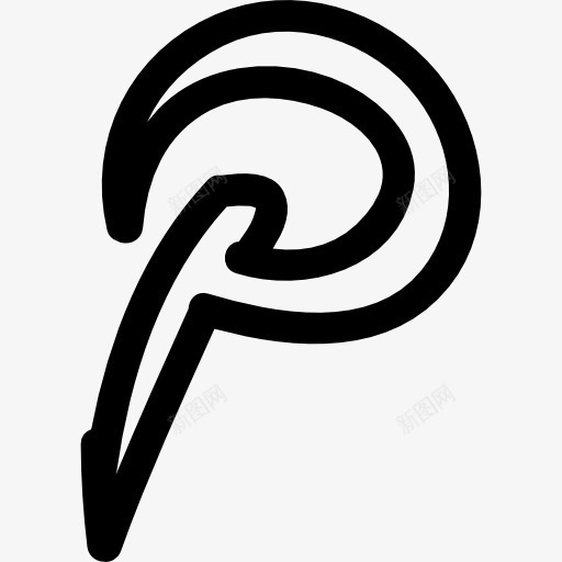 Pinterest的手绘LOGO图标png_新图网 https://ixintu.com Pinterest网站 信 手绘艺术 标志 标识 艺术