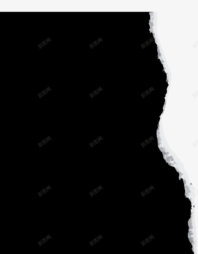 撕边png免抠素材_新图网 https://ixintu.com 撕纸 撕裂 撕边 撕边装饰 撕页 黑色