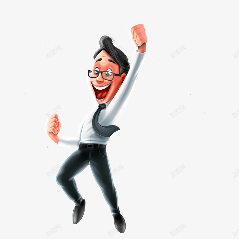 激动的商务人士矢量图ai免抠素材_新图网 https://ixintu.com 人物设计 商务人士 开心 快乐 欢乐 激动 跳起来 雀跃 矢量图