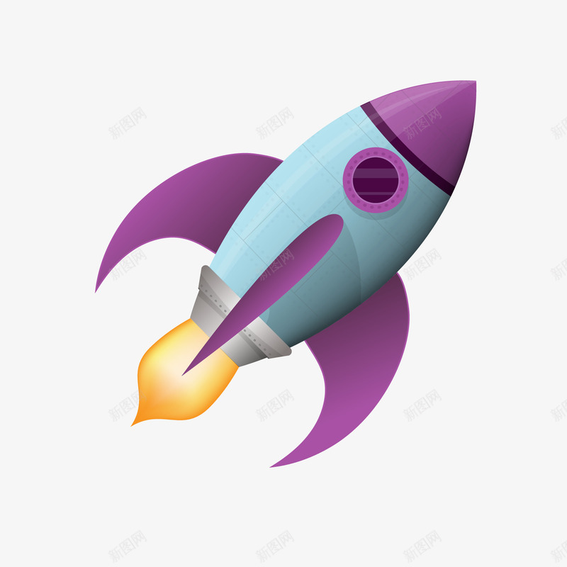 小火箭png免抠素材_新图网 https://ixintu.com 发射 快速 装饰 飞行