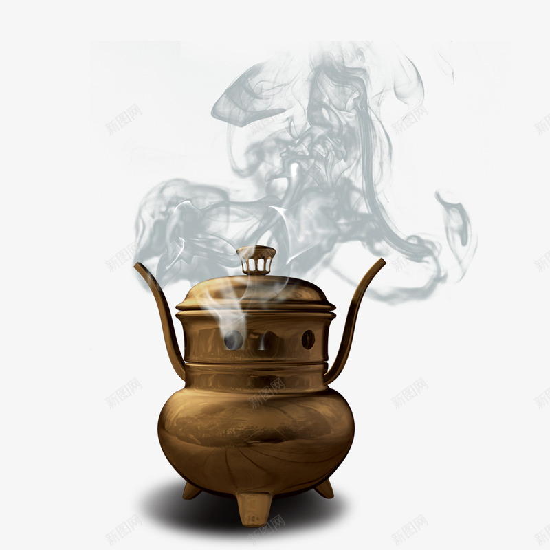 香炉烟雾png免抠素材_新图网 https://ixintu.com 中国风 手绘香炉 摆件 烟雾 精美香炉 香炉 香炉冒烟