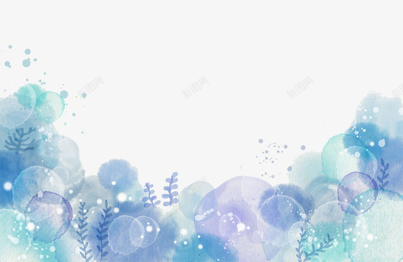 装饰水彩海洋纹理底纹png免抠素材_新图网 https://ixintu.com 水彩海水与浪花 海洋底纹 海洋水彩插图 海洋纹理 海洋花纹 装饰 装饰图案