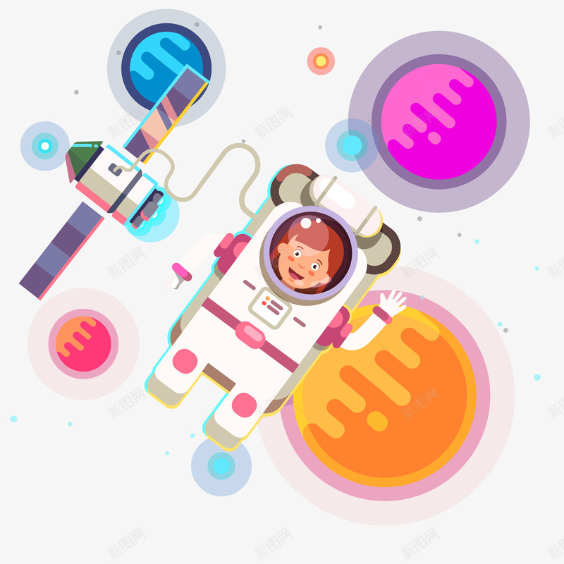 卡通宇航员与火箭矢量图ai免抠素材_新图网 https://ixintu.com 个性 创意 卡通 卡通宇航员 卡通宇航员与火箭 太空 太空飞船 宇宙 宇宙飞船 宇航员 扁平化 星球 矢量素材 航天员 航天科技 行星 矢量图