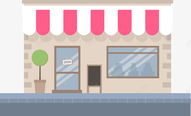 小便利店矢量图ai免抠素材_新图网 https://ixintu.com 便利店 商店关门 爱心小店 精品屋 矢量图
