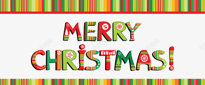 圣诞节时尚装饰字体矢量图ai免抠素材_新图网 https://ixintu.com merrychristmas英文字体 圣诞节装饰字体 时尚装饰 矢量图