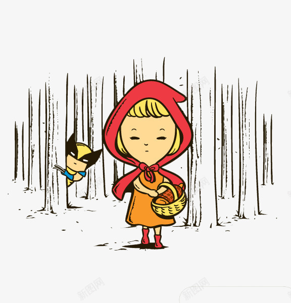 扁平化卡通小红帽png免抠素材_新图网 https://ixintu.com H5页面素材 创意卡通 创意卡通元素 卡通 卡通小红帽 扁平化 扁平素材 电商卡通 网页设计卡通