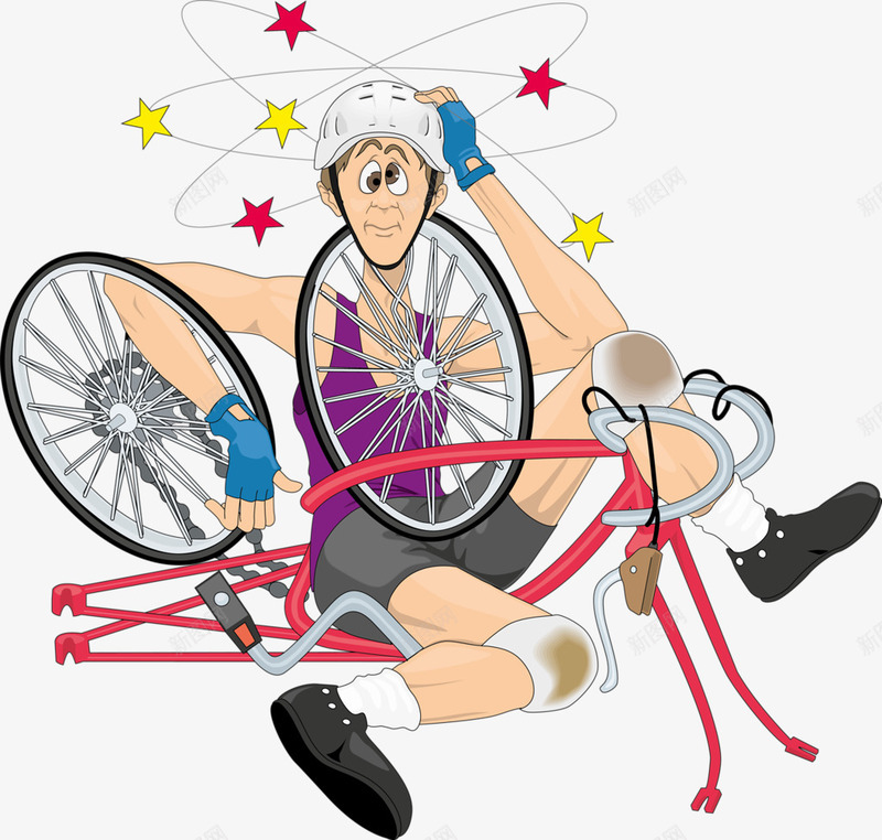 自行车出车祸了png免抠素材_新图网 https://ixintu.com 事故 健身 卡通 卡通人物 滑雪 美女 自行车 运动