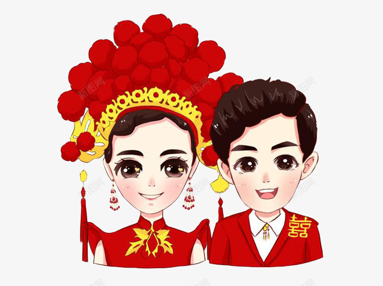 古装夫妻照png免抠素材_新图网 https://ixintu.com png 复古 婚庆素材 结婚