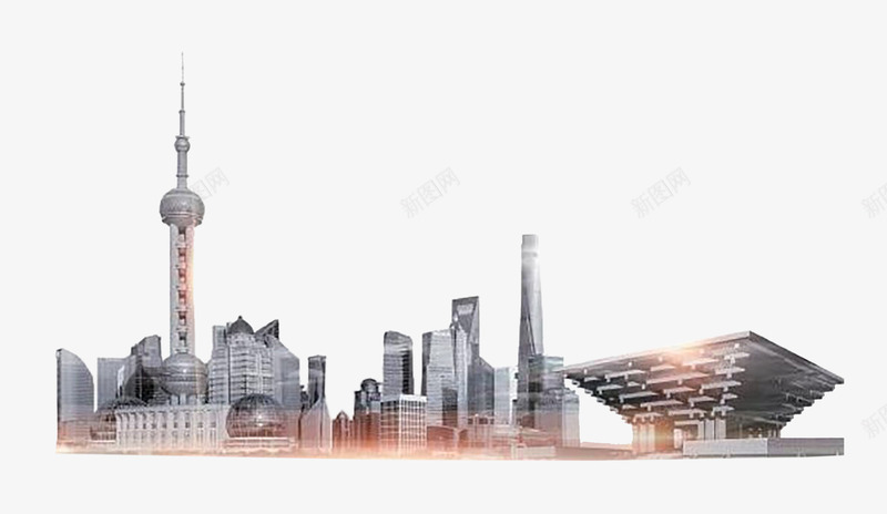 中国国际进博会宣传画图png免抠素材_新图网 https://ixintu.com 上海 中国 中国国际进博会 免抠图 城市 宣传画 进博会 风景
