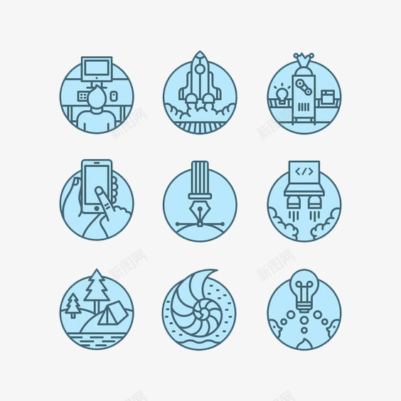 科技工程png免抠素材_新图网 https://ixintu.com 工作人员 手机控制 火箭 科技