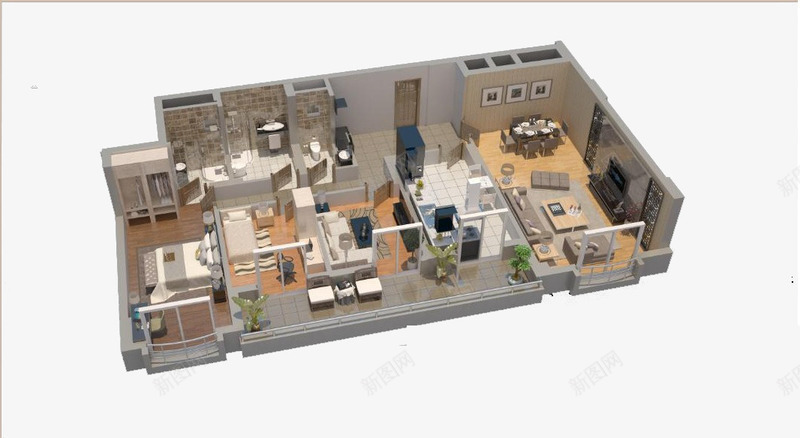 室内png免抠素材_新图网 https://ixintu.com 房屋参考图 房屋设计 样板房屋