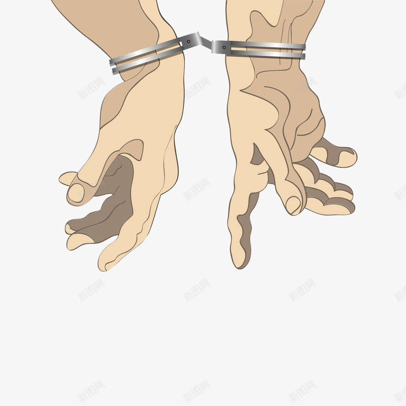 手铐抓犯人png免抠素材_新图网 https://ixintu.com 卡通手绘 手铐 抓住 抓捕 捉住 捕捉 捕获 犯罪人 逮住 逮捕