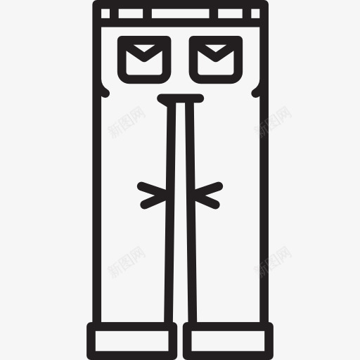 牛仔裤的背影图标png_新图网 https://ixintu.com 时尚 服装 男性 裤子
