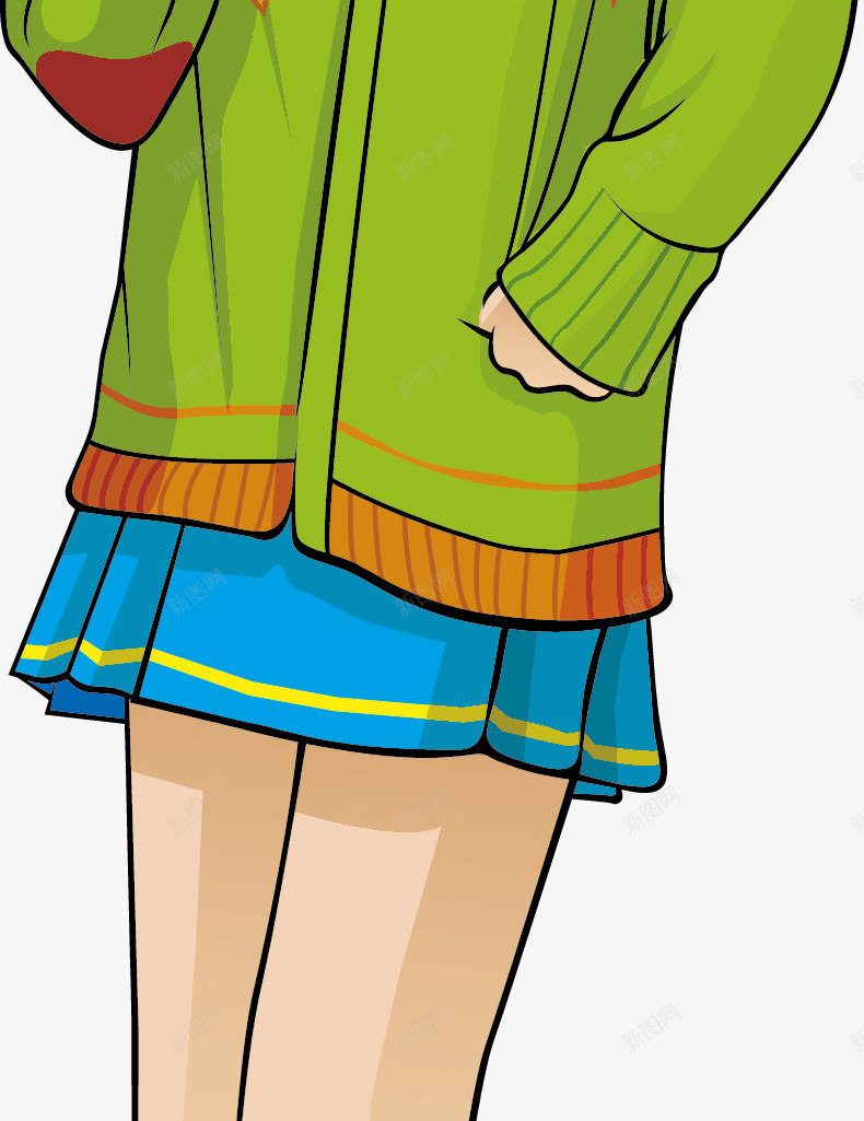 卡通女高中生png免抠素材_新图网 https://ixintu.com 中学生 人物 卡通人物图 卡通图 卡通高中生 学生 学生图 矢量人物 矢量学生 矢量高中生 高中生