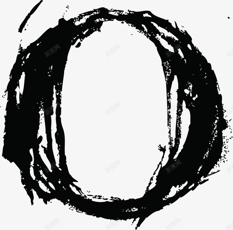 中国风墨迹字母Opng免抠素材_新图网 https://ixintu.com O O字 png图片 中国风 墨迹 大写字母 字母 毛笔 艺术字 英文字母