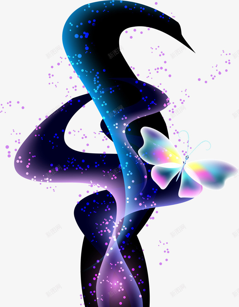 梦幻多彩星河png免抠素材_新图网 https://ixintu.com 唯美蝴蝶 多彩圆点 多彩星河 多彩蝴蝶 梦幻星河 梦幻蝴蝶