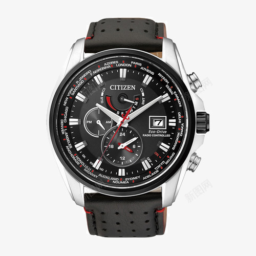 西铁城万年历自动校时手表png免抠素材_新图网 https://ixintu.com AT903608E Citizen 产品实物 光动能 名牌手表 多局电波 大牌手表 男士手表 腕表