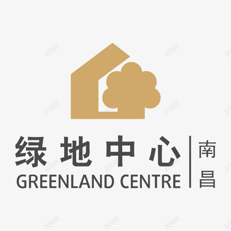 浅咖啡色标黑色字东方绿地LOGO图标png_新图网 https://ixintu.com 东方绿地LOGO 南昌 汉字为黑体 浅咖啡色图标 绿地LOGO 英文大写 黑色字