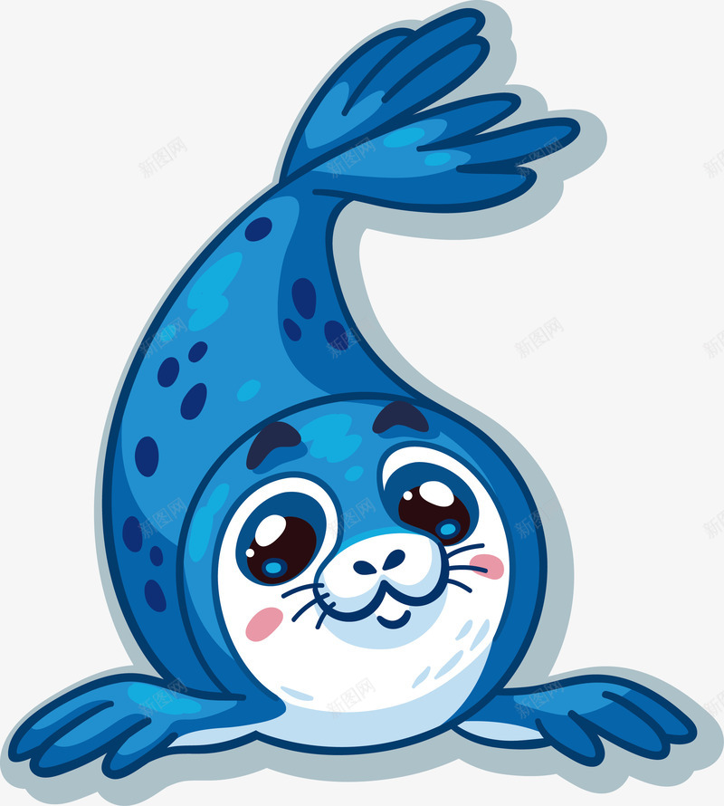 com 卡通 可爱 河豚鱼 海洋 海洋生物 海豚 海豚鱼 矢量动物 跳跃 鱼