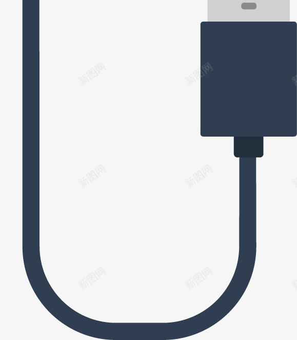 卡通数据线图标png_新图网 https://ixintu.com 传输 卡通 数据数 黑色