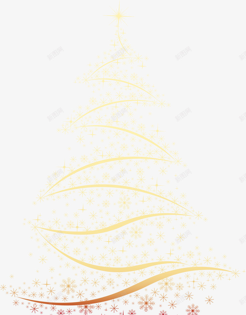 抽象黄色圣诞树png免抠素材_新图网 https://ixintu.com 创意圣诞树 唯美圣诞树 圣诞节 抽象圣诞树 黄色光晕 黄色圣诞树