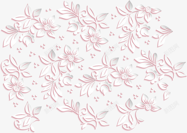 立体花卉png免抠素材_新图网 https://ixintu.com 3D背景 3D花朵 创意花纹 剪纸花纹 墙纸花纹 欧式花纹 淡雅 立体花纹 背景素材 花纹底纹 花纹雕刻