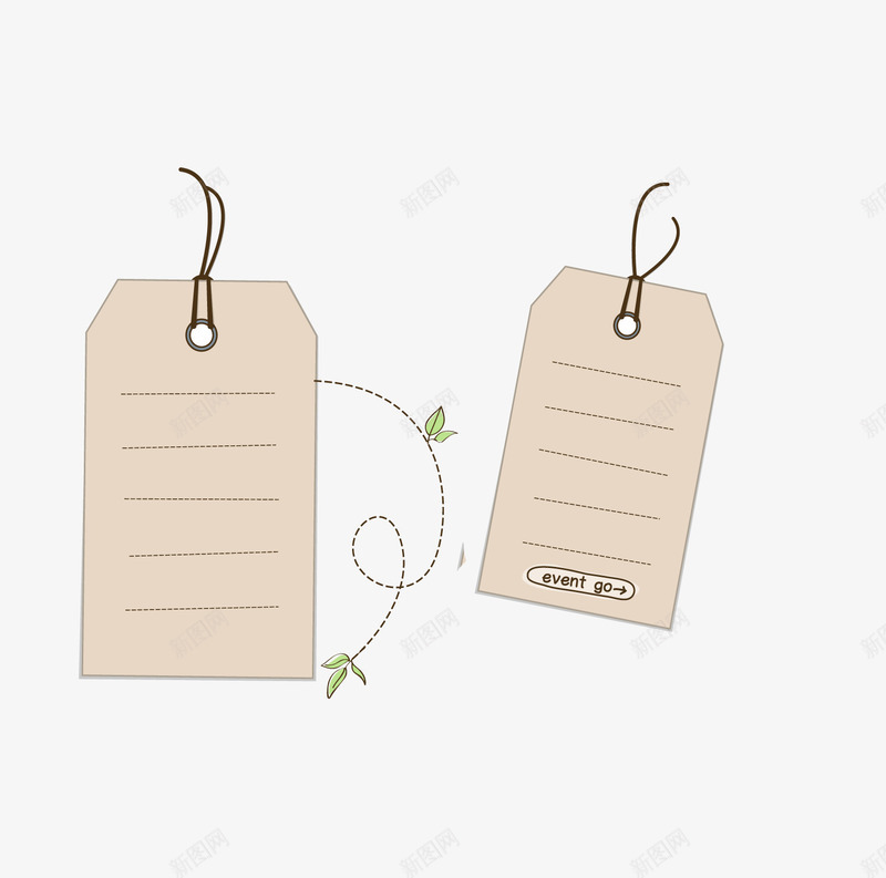 手绘可爱线签psd免抠素材_新图网 https://ixintu.com 可爱 手绘 浅色 线签 装饰
