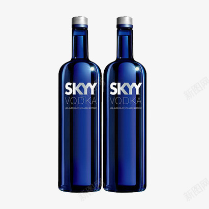 原味伏特加png免抠素材_新图网 https://ixintu.com SKYY 产品实物 伏特加 洋酒 深蓝牌