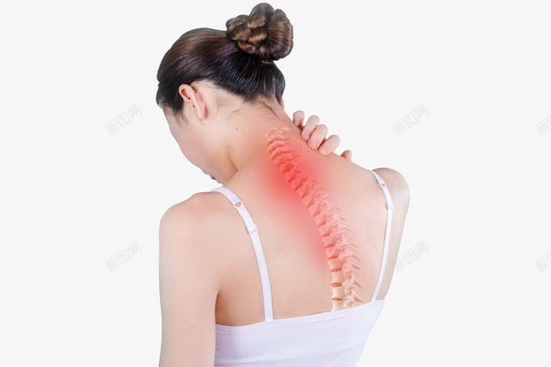 女人的脊椎疼痛病png免抠素材_新图网 https://ixintu.com 医疗 女人 生病病痛 疼痛 疾病 背部 脊椎疼痛 骨架
