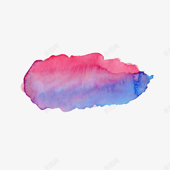 笔刷png免抠素材_新图网 https://ixintu.com 墨迹笔触 底纹背景 水彩墨迹 水彩笔触 笔刷 红蓝